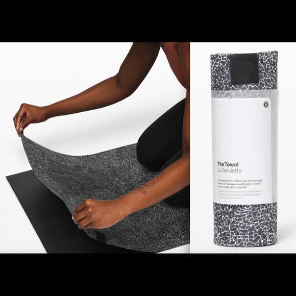 lululemon athletica Other - Lululemon The Towel*Printed Ice Grey Black NWT